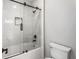 Bathroom showcasing a tiled shower and modern toilet at 4285 Haynes Cir, Snellville, GA 30039