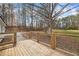 Back deck looking out to wooded area at 75 Woodfield Rd, Covington, GA 30014