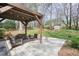 Inviting patio with comfortable seating beneath a pergola, perfect for outdoor gatherings at 1495 Longwood Sw Dr, Marietta, GA 30008