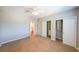 Spacious carpeted bedroom with two large closets and neutral paint at 1800 Clairmont Lk # A719, Decatur, GA 30033