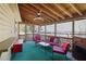 Relaxing screened-in porch with comfortable seating and a ceiling fan for enjoying the outdoors at 4062 Wildflower Ln, Tucker, GA 30084