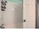 A simple bathroom shower/tub combo with white tile at 4113 Stutz Ct, Tucker, GA 30084