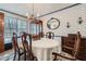 Classic dining room with wallpaper, chandelier, and elegant furniture at 4113 Stutz Ct, Tucker, GA 30084