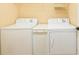 Practical laundry room featuring a washer and dryer and storage space at 2698 Glenrose Hl, Atlanta, GA 30341