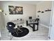 A modern office showcases marble floors, a black and gold color scheme, and plenty of natural light at 1952 Azalea Dr, Lawrenceville, GA 30043