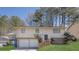 Split-level home with two-car garage, manicured lawn and wood/stone accents at 2044 Teal Cv, Lithonia, GA 30058