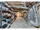 Unfinished basement featuring exposed ductwork, shelving, and ample storage space at 2467 Sky Valley Dr, Dacula, GA 30019