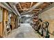 Spacious unfinished basement with lots of overhead pipes and exposed ceiling at 2467 Sky Valley Dr, Dacula, GA 30019