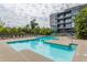 Enjoy the refreshing community pool and lounging area at this modern condominium at 130 Arizona Ne Ave # 302, Atlanta, GA 30307
