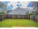 Backyard with wooden fence and well-maintained lawn at 201 Coral Cir, Mcdonough, GA 30253