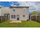 Backyard of a two-story house with a well-maintained lawn and wooden fence at 201 Coral Cir, Mcdonough, GA 30253