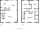 Detailed floor plan showcasing the layout of both floors, including kitchen, bedrooms, and living spaces at 201 Coral Cir, Mcdonough, GA 30253