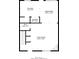Floor plan of first floor shows layout with kitchen, dining area, living room, laundry, and bath at 201 Coral Cir, Mcdonough, GA 30253
