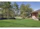 Spacious backyard with lush green grass and mature trees, perfect for outdoor activities and relaxation at 2675 Davidson Dr, Lithonia, GA 30058
