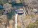 Overhead view of property, including driveway and yard at 537 Pine Shadows Dr, Dallas, GA 30157