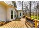 Spacious wooden deck overlooking a green backyard at 6921 Springbank Way, Stone Mountain, GA 30087