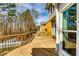 Spacious wooden deck overlooking a fenced yard at 6921 Springbank Way, Stone Mountain, GA 30087