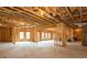 Unfinished basement showing the framing and windows, perfect for customization at 5915 Brookgreen Rd, Atlanta, GA 30328
