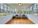 Sunroom with abundant natural light from a wall of windows overlooking a backyard at 4083 Rivermeade Sw Dr, Lilburn, GA 30047