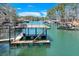 Private boat dock on a clear lake, offering easy access to the water for boating, swimming, and relaxation at 2715 Brook Valley Dr, Cumming, GA 30041
