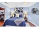 Comfortable bedroom featuring a plush blue comforter, and a walk-in closet at 3324 Peachtree Ne Rd # 2807, Atlanta, GA 30326