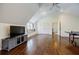 Spacious bonus room with hardwood floors, window seat, and ping pong table at 3790 Narmore Ne Dr, Atlanta, GA 30319