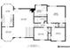 Detailed floorplan of a two-story home featuring kitchen, living room, bedrooms, and bathrooms at 1013 Harbor Ct, Woodstock, GA 30189
