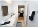 Stylish bathroom featuring a sleek vanity, modern fixtures, and convenient access to the bedroom, creating a luxurious ensuite at 821 Ralph Mcgill Ne Blvd # 3209, Atlanta, GA 30306