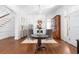Elegant foyer showcasing hardwood floors, staircase, and classic architectural details at 1308 Fairview Ne Rd, Atlanta, GA 30306