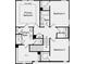 Second floor plan featuring a primary bedroom with ensuite bath, two additional bedrooms, and laundry room at 215 Groveton Ct, Euharlee, GA 30145