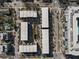 Aerial shot of a brick townhome community showing the building rooftops and surrounding neighborhood at 345 Glen Iris Ne Dr # 5, Atlanta, GA 30312