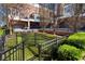 A well-maintained community green space with lush landscaping, mature trees, and fenced yards for residents to enjoy at 345 Glen Iris Ne Dr # 5, Atlanta, GA 30312