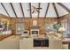Inviting living room with vaulted ceiling and fireplace, filled with natural light at 2885 Coles Way, Atlanta, GA 30350
