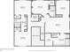 Detailed floor plan showcases layout of bedrooms, bathrooms, closets, laundry, and living spaces at 2848 Stockbridge Way, Dacula, GA 30019
