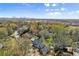 Stunning aerial view showcases the city skyline, lush trees, and houses nestled in a vibrant neighborhood at 1830 Marietta Nw Rd, Atlanta, GA 30318