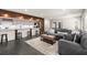 Basement with a wet bar, pool table, and sectional sofa perfect for relaxing and socializing at 1830 Marietta Nw Rd, Atlanta, GA 30318