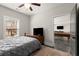 Bedroom with wood-frame bed and view to the basement at 1830 Marietta Nw Rd, Atlanta, GA 30318