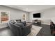 Basement featuring a large sectional sofa and flat screen TV at 1830 Marietta Nw Rd, Atlanta, GA 30318