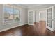 Home office with French doors and large windows for natural light at 6040 Ashborough Park, Cumming, GA 30040