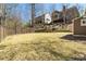 Spacious backyard with mature trees and landscaping, perfect for outdoor entertaining and relaxation at 4183 Hill House Sw Rd, Smyrna, GA 30082