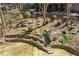 Beautifully terraced backyard with stone steps and landscaping, ideal for enjoying the outdoors at 4183 Hill House Sw Rd, Smyrna, GA 30082
