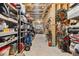 Organized basement with ample storage space and exposed ceiling at 4183 Hill House Sw Rd, Smyrna, GA 30082