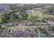 Aerial view showing approximate property lines outlining spacious 5.67+/- acre lot at 5761 Dixie Hwy, Rutledge, GA 30663