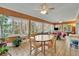 Bright sun room with tile floors, multiple windows, and comfortable seating area at 7740 Sagebrush Dr, Atlanta, GA 30350