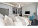 Relaxing living space with a beamed ceiling, seamlessly connecting the kitchen and bedroom at 120 Ralph Mcgill Ne Blvd # 312, Atlanta, GA 30308