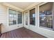 This porch has a series of windows that provide views of the natural landscape at 189 Privet Cir, Suwanee, GA 30024