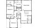 Upstairs floor plan featuring an owner's suite, three bedrooms, and ample storage space for Gathering living at 2955 Jefferson St, Austell, GA 30106