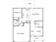 Layout of the first floor, with kitchen, Gathering room, and two-car garage, illustrating spacious design at 2955 Jefferson St, Austell, GA 30106