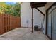 Exterior patio space with wood privacy fence, air conditioning unit and covered porch at 6 Nw Fairway Nw Dr, Kennesaw, GA 30144
