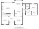 Floorplan of the first floor layout with measurements for rooms and features at 345 Crown Vetch Ln, Alpharetta, GA 30005